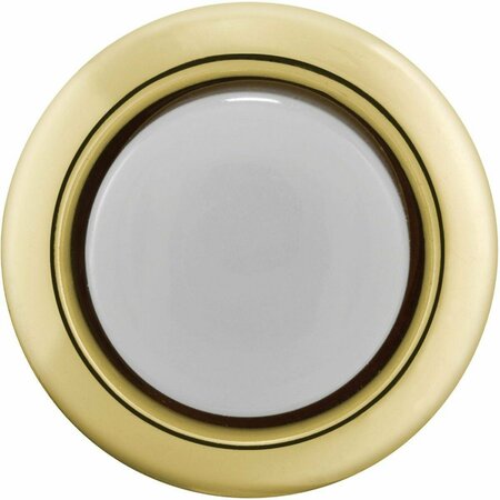 HEATH-ZENITH Wired Gold Round LED Lighted Doorbell Push-Button SL-765-00